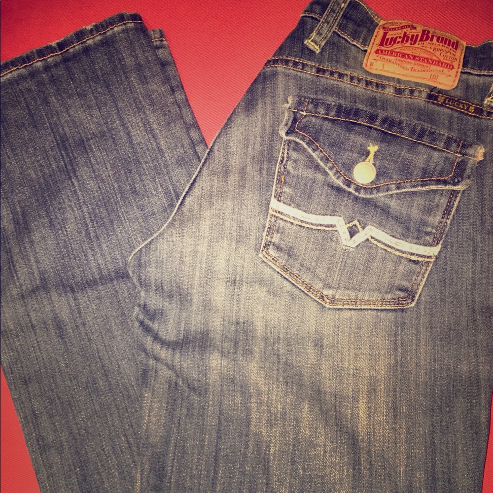 Lucky Brand Dungarees Petunia Sundown Straight 26